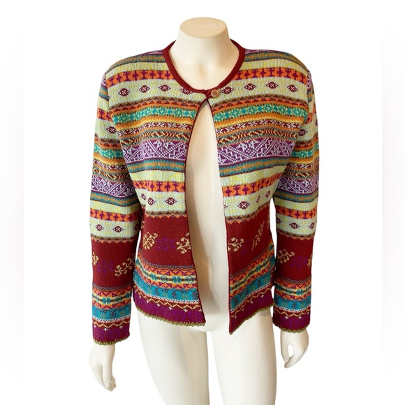 Oilily Sweaters - Oilily Multicolor Cozy Apres Ski Cardigan Sweater Size Large